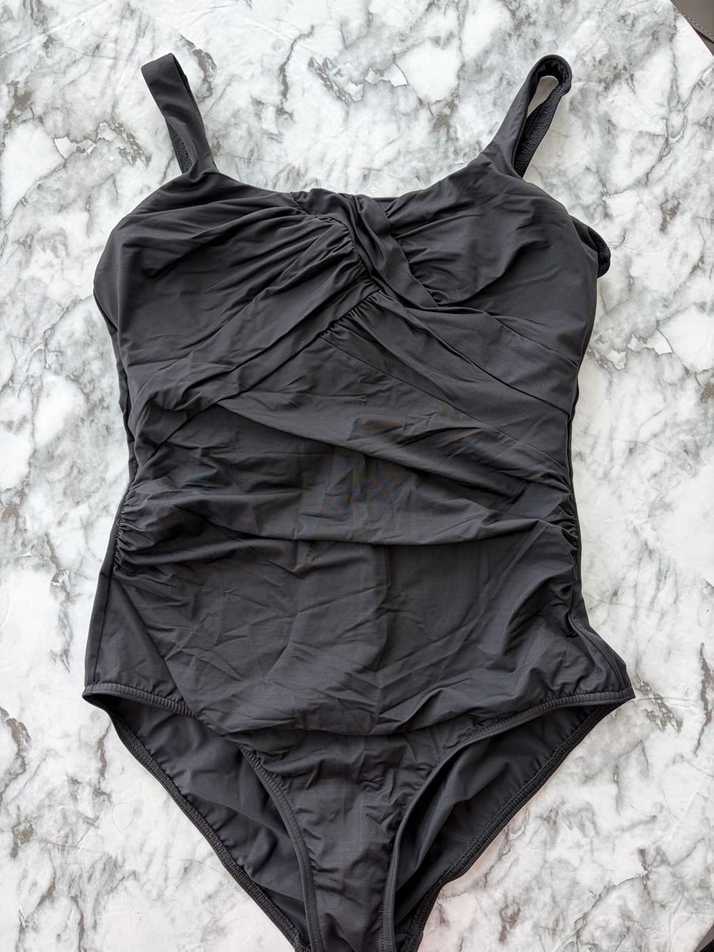 Black Carmela Slenderizing swim suit with underwire size 12DD LIKE NEW!